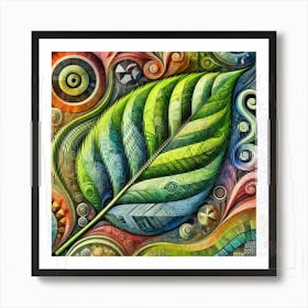 Abstract Leaf Art Print