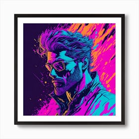 Man In Sunglasses 1 Art Print