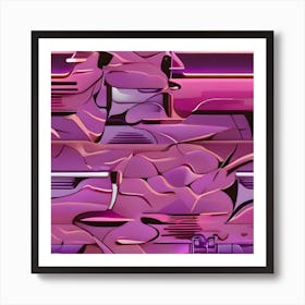 Purple Rock Wall Art Print