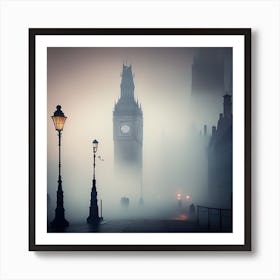 London In Fog Art Print