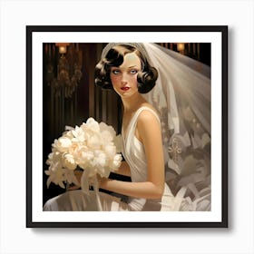 Gatsby Bride Art Print