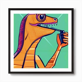 Dinosaur Cigarette Art Print