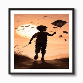 Kite Flying Art Print