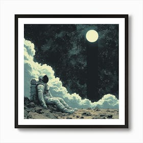 Astronaut In Space Art Print