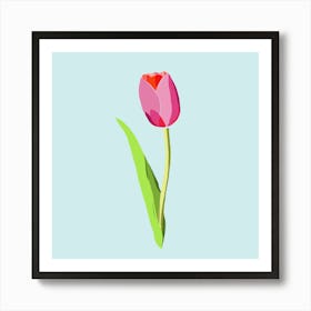 Colourful Tulip Abstract Art Print