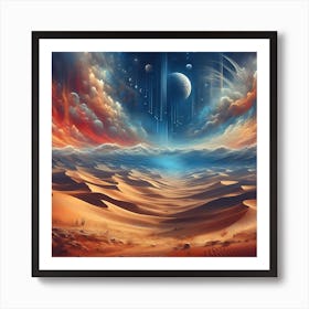 Space Landscape Art Print