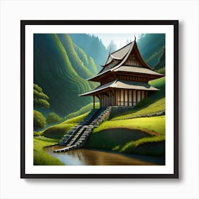 Japanese Temple Art Print