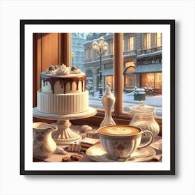 Coffee And Cake Art Print