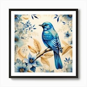 A blue bird Art Print