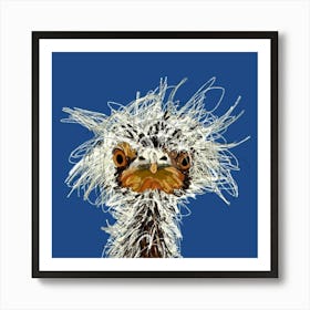 Messy Emu Art Print