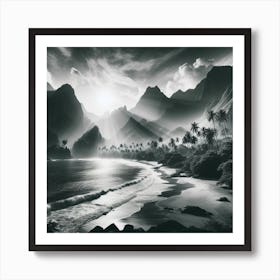 Black And White Landscape 1 Art Print