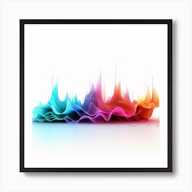 Abstract Sound Wave Print Art Print