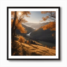 The Mesmerizing Golden Nature Art Print