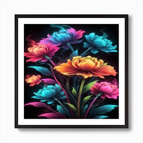 Colorful Flowers Poster