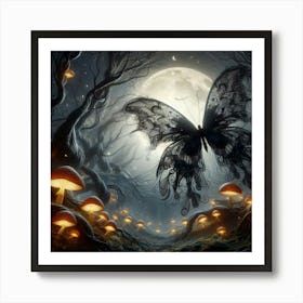 Butterfly In The Forest 40 Art Print