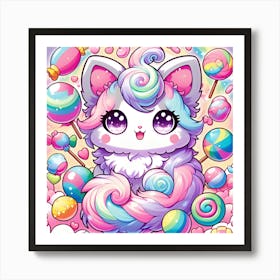 Cat lover cute Art Print