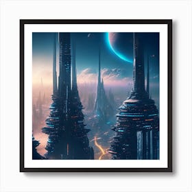 Futuristic City 3 Art Print