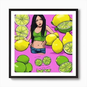 Lemon Girl Art Print