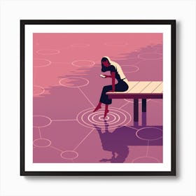 A Connected World Square Art Print