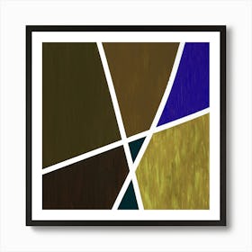 Randy - Blue Brown Art Print