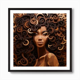 Afro Haired Woman Art Print