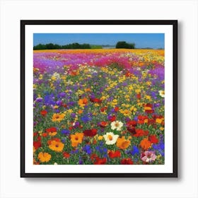 Field Of Flowers Art Print