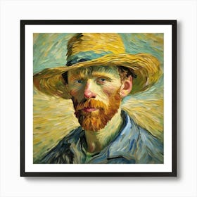 Van Gogh straw hat inspiration Art Print