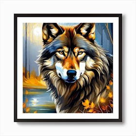 Wolf Painting 5 Art Print