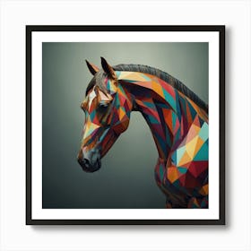 Polygonal Horse Art Print