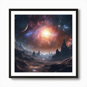 Space Landscape - Space Stock Videos & Royalty-Free Footage Art Print