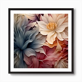 Abstract Flowers 1 Poster