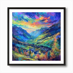 Sunset In The Mountains 56 Art Print