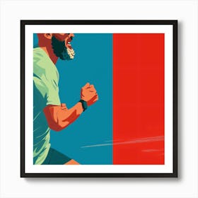 Running Man 11 Art Print