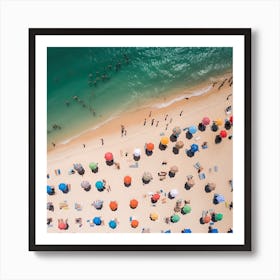 Aerial View Beach Club Summer Photography 3 Art Print