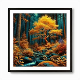 Autumn Forest 37 Art Print