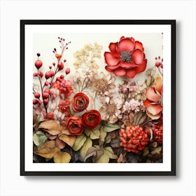 Red Flowers Art Print