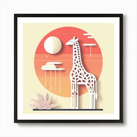 Minimalism, Giraffe 2 Art Print