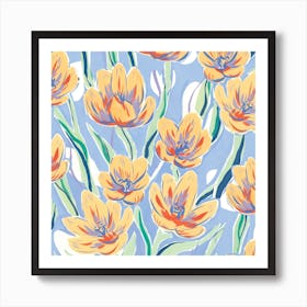 Crocus Print Square Art Print