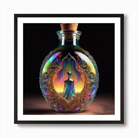 Buddha In A Bottle Art Print