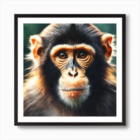 Chimpanzee Portrait 30 Art Print