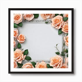 Frame With Roses 7 Art Print