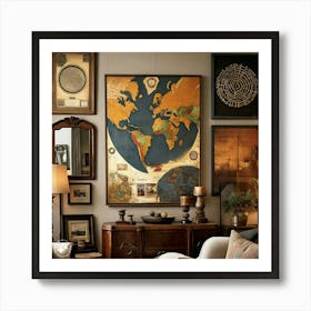 World Map Wall Art Art Print