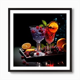 Christmas Cocktail Art Print