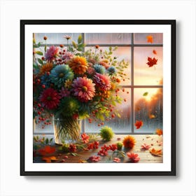 Flowers By The Window Art Print