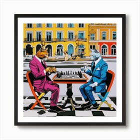 Chess Game Art Print