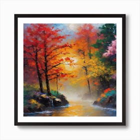 Autumn River Art Print