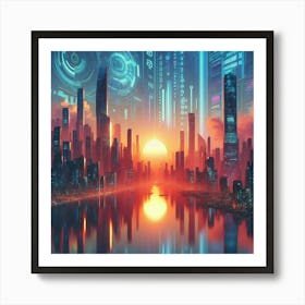 Futuristic Cityscape 8 Art Print