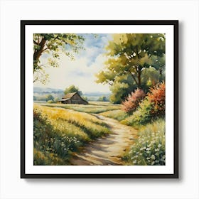 Countryside Peaceful Nature Hyper Realistic Hd 809295170(1) Art Print