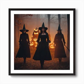 Witches In The Woods Art Print