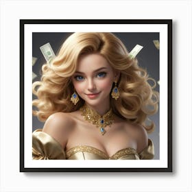 Albedobase Xl Realistic Image Featuring A Smiling Young Woman 2 (19) Art Print